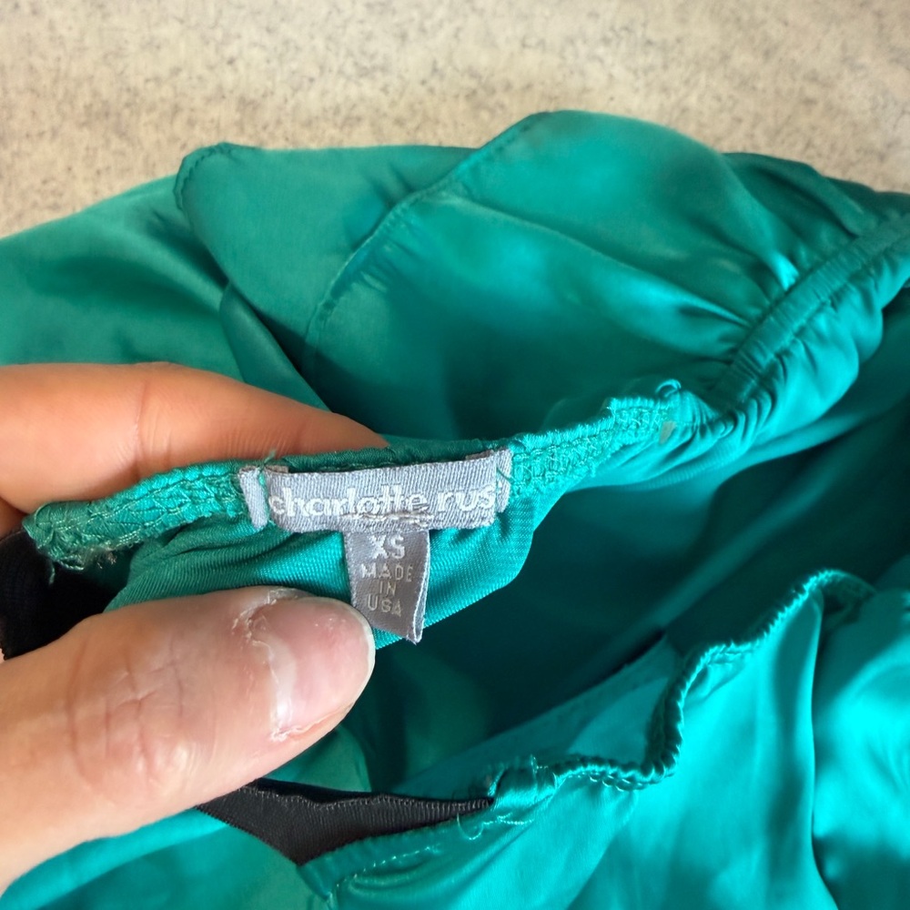 Teal Ruffled top - Picture 3 of 3